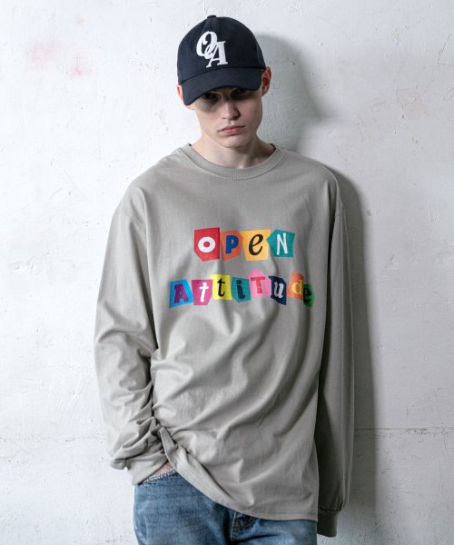 MULTI COLOR LONG SLEEVE-GREEN GRAY (лонгслив Green Gray)