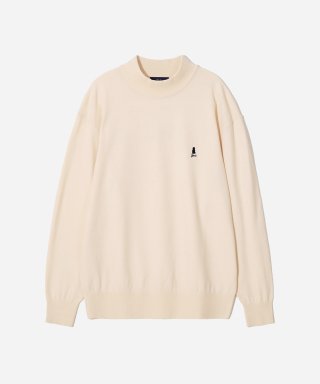 예일(YALE) HERITAGE DAN MOCK NECK KNIT IVORY 상품 이미지