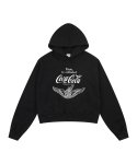 코카-콜라(Coca-Cola) Coca-Cola wing crop hoodie 블랙