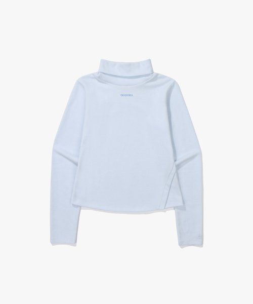 Женский лонгслив с горлом SKY BLUE