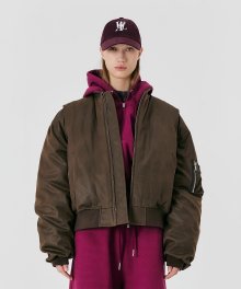 Crack over fit MA-1 - BROWN