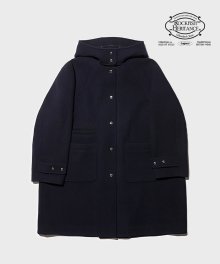A-LINE HOODED COAT - NAVY