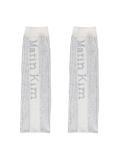 마뗑킴(MATIN KIM) MATIN STRIPE LEG WARMER IN WHITE - 사이즈