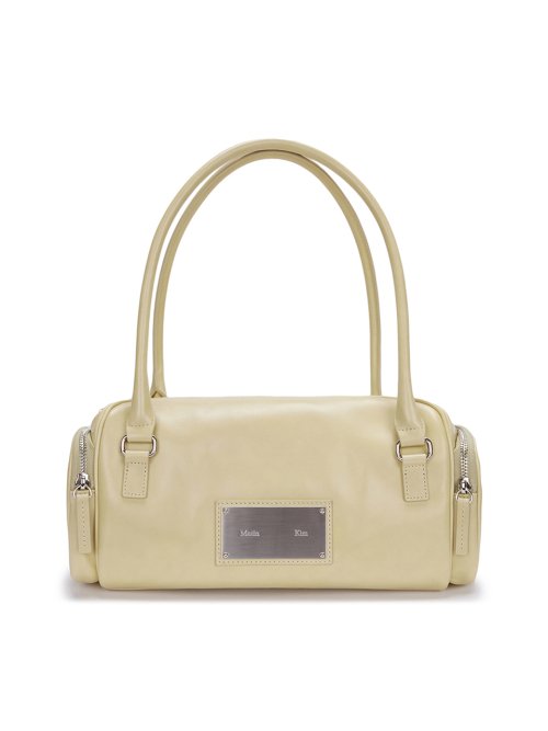 마뗑킴(MATIN KIM) VINTAGE LEATHER BOSTON BAG IN OLIVE - 사이즈