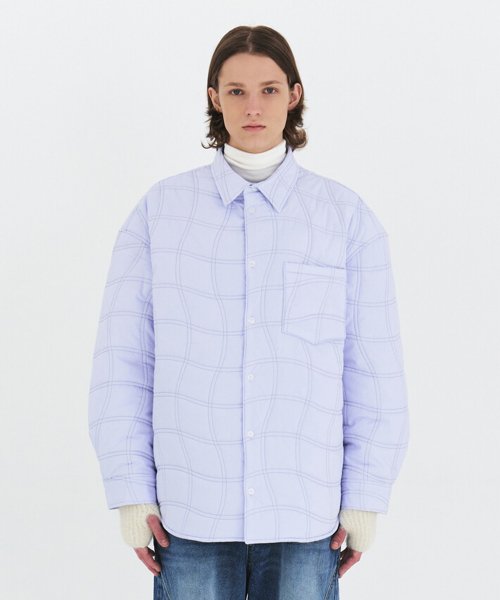 WOBBLE QUILTING на подкладке SHIRTS PARKA - LIGHT синий