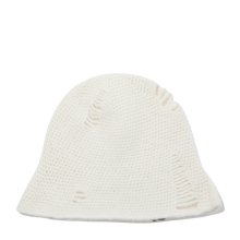 DISTRESSED KNITTED BUCKET_FQRAX23511WHX