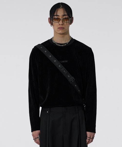 Center Logo Velour Knit Sleeve