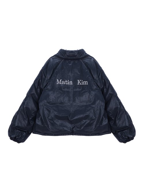 MUSINSA | MATIN KIM MATIN LOGO COATING DOWN JUMPER IN NAVY