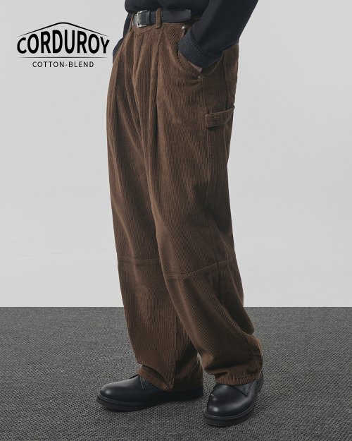 MUSINSA  KARACTOR Corduroy carpenter pants / dark brown