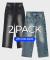 데케트 [2PACK]Mid Rise Wide Jeans DCPT027