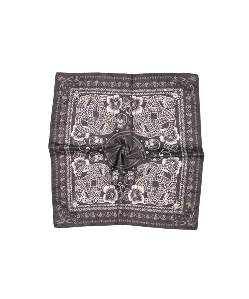 Skull Printed Scarf (Brown)
