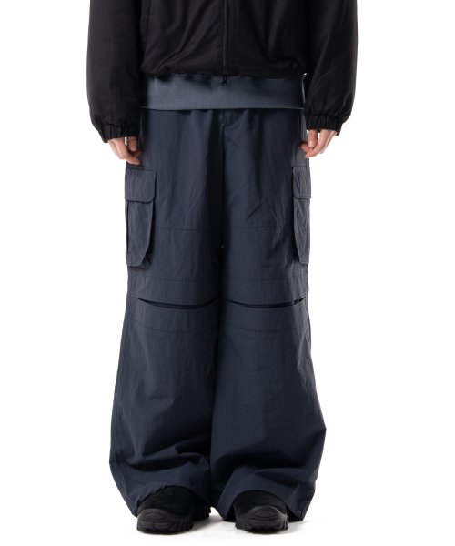 Stretched Knee Slit Cargo брюки (Navy)