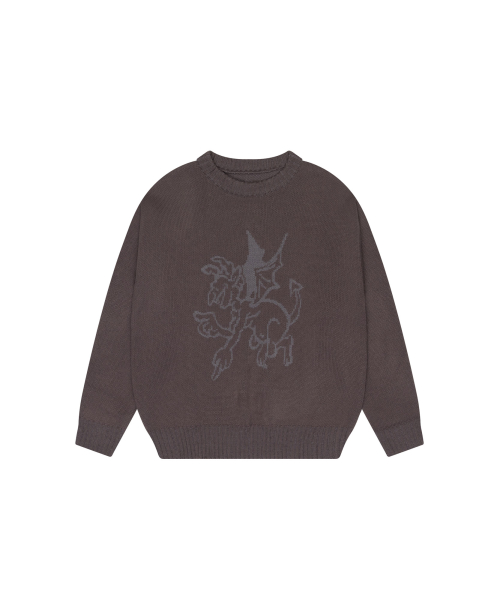 Devil Jacquard Knit (Brown)