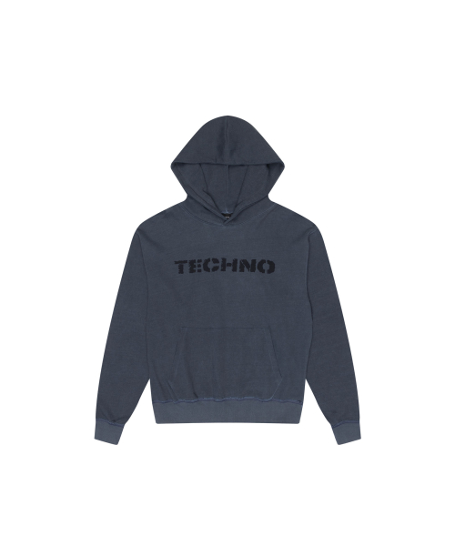Techno Printed Hoodie (Blue)
