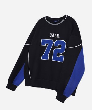 예일(YALE) [YALE X MVP] RUGBY COLOR BLOCK CREWNECK BLACK 상품 이미지