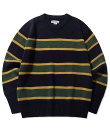 STRIPE KNITTED SWEATER NAVY