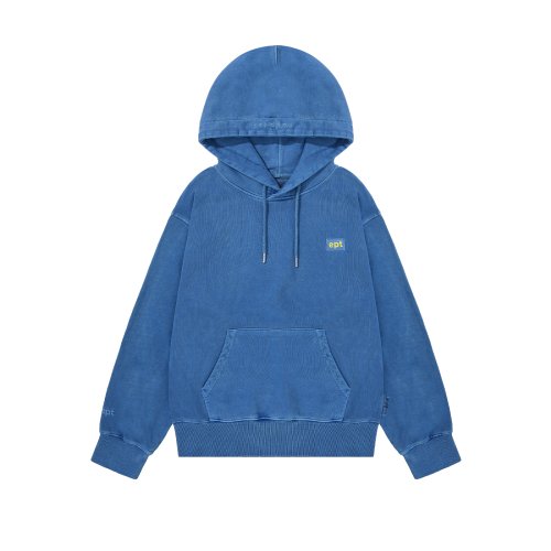 MUSINSA EPT BOX LOGO PIGMENT HOODIE BLUE