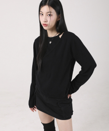 Annie Wrap Knit BLACK