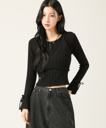 Isabel Layered Knit BLACK