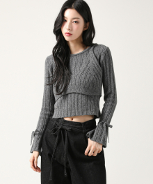 Isabel Layered Knit CHARCOAL