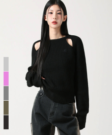 Ribbed Cut-out Knit - 5COL