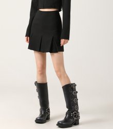 Jaya Pleats Mini Skirt BLACK