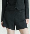 Sara Tweed Mini Shorts BLACK