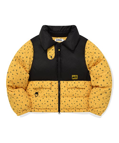 Укороченный пуховик в клетку Light Yellow