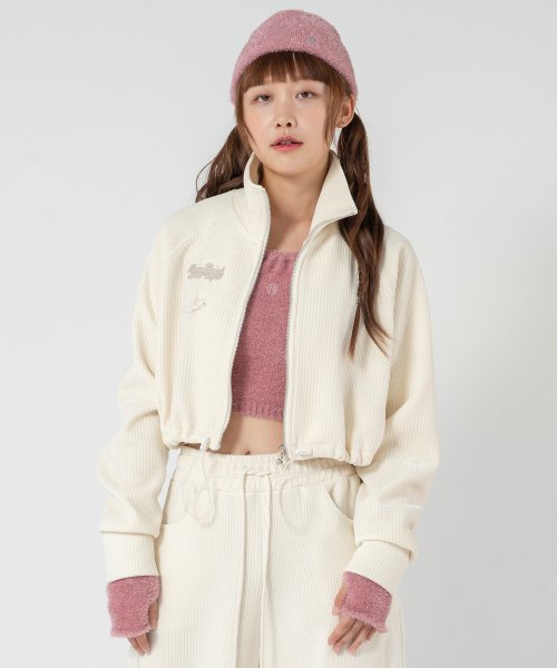 MARTIN VELVET на молнии JACKET_IVORY