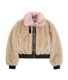 FUR RIDER JACKET_BEIGE