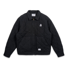 QUILTED ZIP UP JUMPER_BLACK