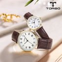 토르소(TORSO) T107L-GSBR 클라시코 쿼츠 커플 워치 남여 가죽 시계