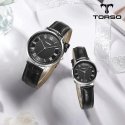 토르소(TORSO) T107L-SBBK 클라시코 쿼츠 커플 워치 남여 가죽 시계
