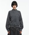ZIP DETAIL TRACK JERSEY CHARCOAL