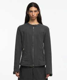 SEAM LINE JERSEY RIDER JACKET (UNISEX) CHARCOAL