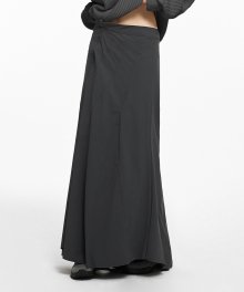 WAVE MAXI SKIRT CHARCOAL