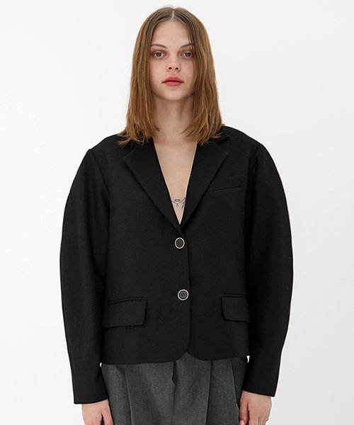 Черный жакет кокон _ Cocoon Black JK