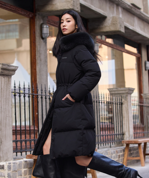 디스커버리 익스페디션() 여성 켈리 구스다운 롱패딩 (BLACK) 상품 이미지