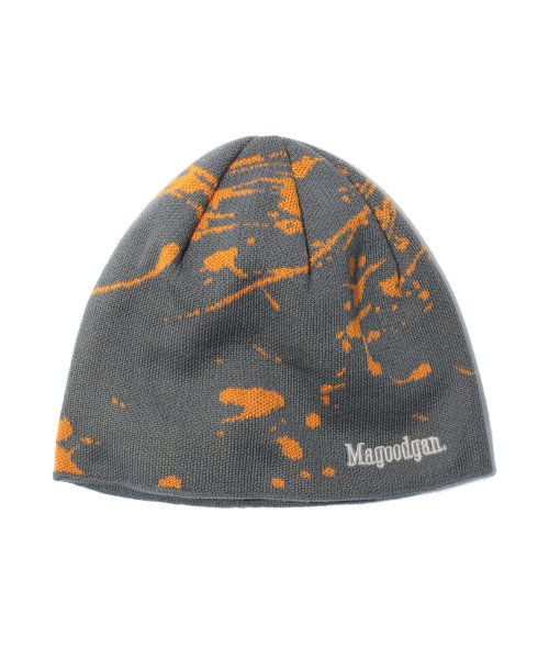 MUSINSA | MAGOODGAN Headwear 9310 Orange Painting Melange Gray Beanie