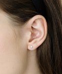 하스(HAS) HFS032 Shiny silver ball earrings (925silver)