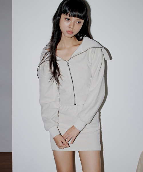 RIBBED BLOCK TERRY SAILOR ZIP-UP_T326OT801