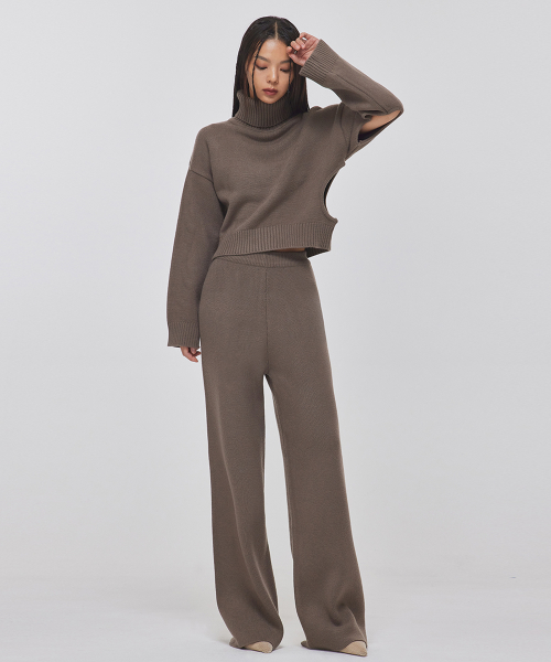 BANDING WIDE KNIT PANTS_T326BT700