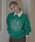 논로컬(NONLOCAL) Maison La Rose Print Sweatshirt - Green