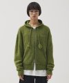 Plan Embroidery Knit Zip up - GREEN