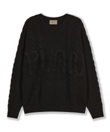 Bretzel Plan Knit - BLACK