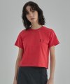 moire blank tee - red