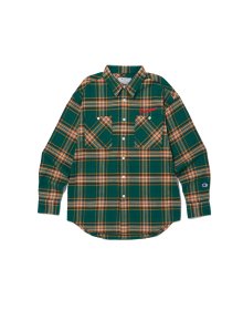 [ASIA] 코튼 체크 기모 플란넬 셔츠 (NORMAL GREEN) CKSH3F002E2