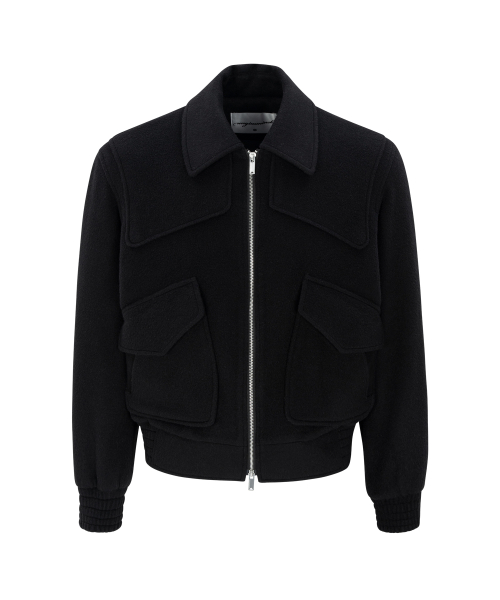 ANGORA шерсть BLOUSON куртка (BLACK)