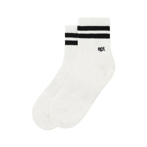 이피티(EPT) SHORT STRIPE LOGO SOCKS (WHITE/BLACK) - 사이즈 & 후기 | 무신사