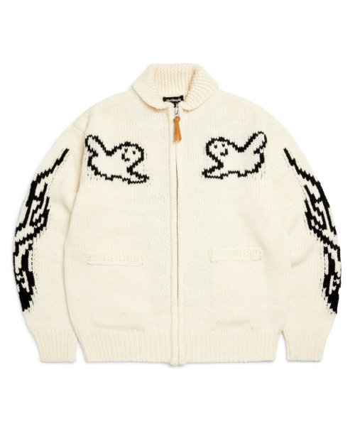 [MARK GONZALES]★24FW★MG COWICHAN ZIP-UP KNIT JACKET HOLIDAY COWICHAN ZIP-UP KNIT JACKET - M/OATMEAL - 마크